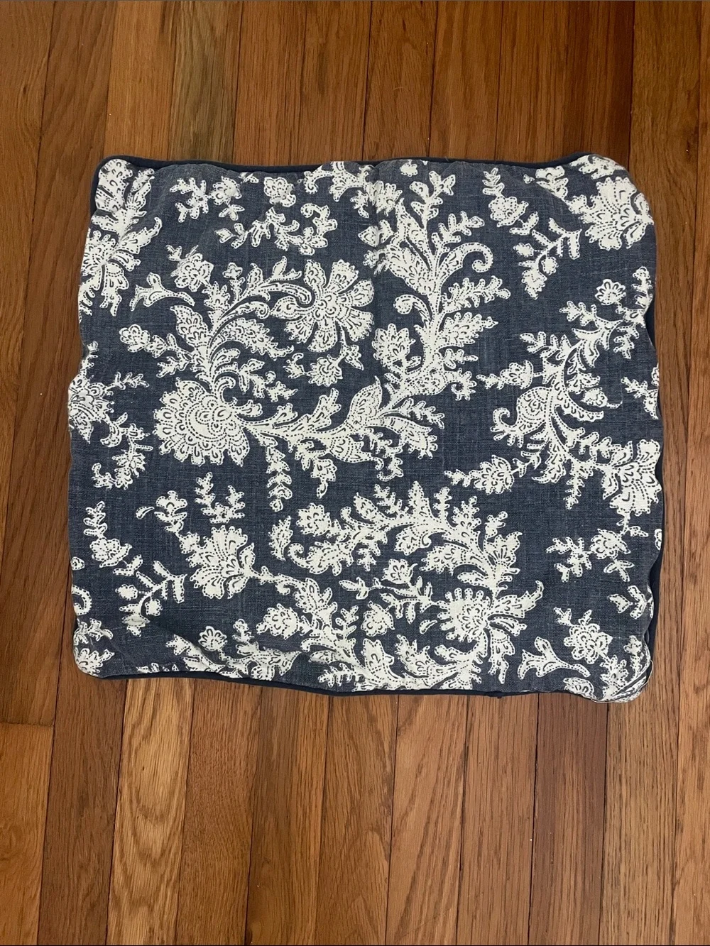Ornate Yellow and Blue Paisley pillow cover 18” x 18”